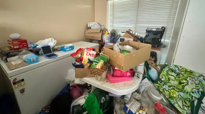 Cluttered kitchen areas