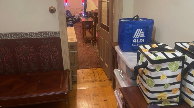 Clean house after decluttering job