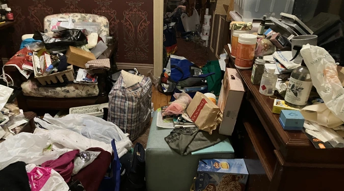 dirty untidy house