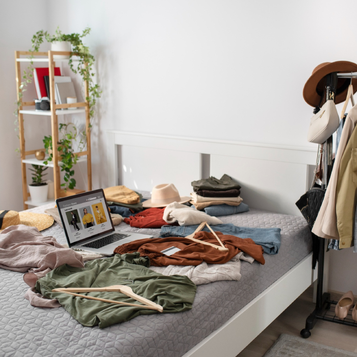 Organised master bedroom wardrobe and closet decluttering in Camberwell